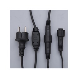 Гирлянда «Бахрома» 3×0.6 м, IP44, УМС, тёмная нить, 160 LED, свечение тёплое белое, 220 В