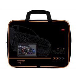 Папка А4 на молнии с ручками 35х26,5х4 см "MAD CAR" (091128) 31112 Хатбер