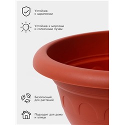 Вазон для цветов «Колывань», 5.3 л, d=30 см, h=24 см, терракотовый