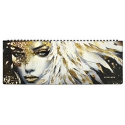 Планинг недатированный на спирали 310х115 мм 128стр. ЛАЙТ "ДЕВУШКА" кожзам 67332 Феникс