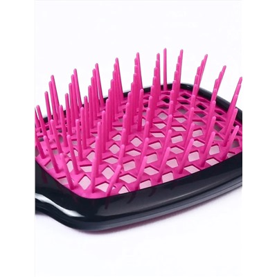 Kristaller Расчёска массажная для быстрой сушки волос WS023, черно-розовый, пластик, 20,5 см 27967