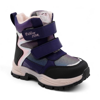 Ботинки мембранные на меху В6673-12 синие