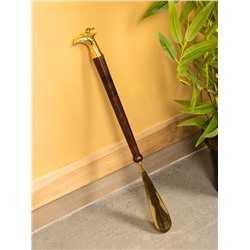 Ложка для обуви «Дельфин», 49 см, латунь, дерево