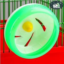 Колесо для грызунов, 11 см, тихое, зелёное