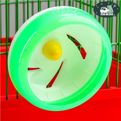 Колесо для грызунов, 11 см, тихое, зелёное