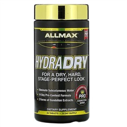 ALLMAX Nutrition, HydraDry, ультрамощное мочегонное + стабилизатор электролитов, 84 таблетки