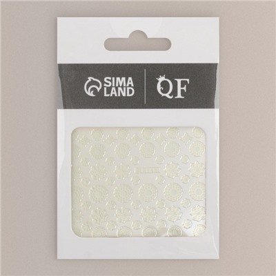 Наклейки для ногтей «Узоры», белые