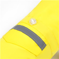 Комбинезон для собак, демисезонный с подкладом, размер S (ДС 25, Ог 37 см), жёлтый