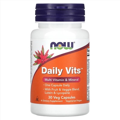 Now Foods, Daily Vits, 30 таблеток