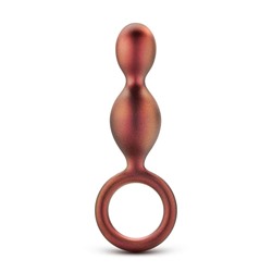 Коричневый анальный стимулятор Duo Loop Copper Anal Plug - 13,3 см.