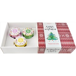 Подарочный набор "С Новым Годом и Рождеством Ёлочка" мёд с киви, донниковый, гречишный твист-офф и ложечка медовая