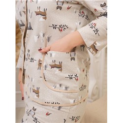 Пижама "Модница", фланель (олени)