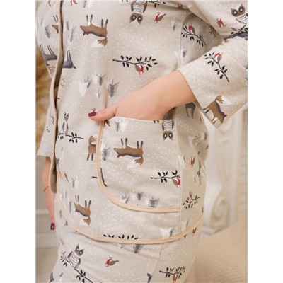 Пижама "Модница", фланель (олени)