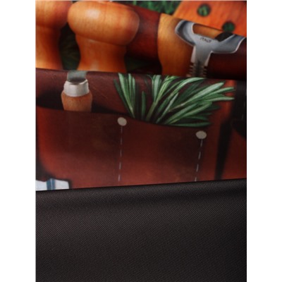 Фартук «Главный на кухне», черный, 65×80 см, оксфорд 210 г/м²