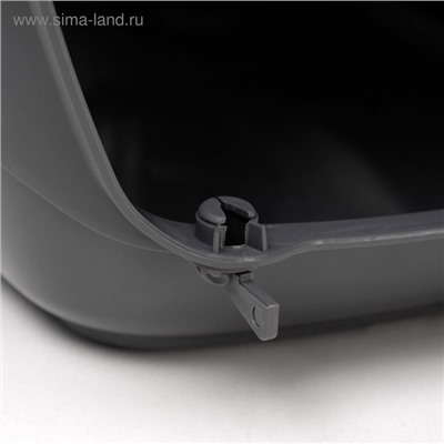 Переноска для животных до 12 кг «Пижон», 49×33×32 см, металлическая дверь, пластик, серая