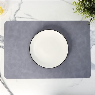 Салфетки сервировочные Magistro, 4 шт., экокожа, 45×30 см, серые