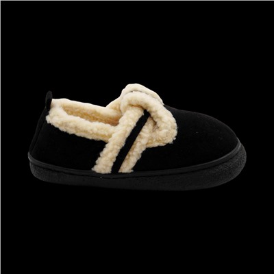 Тапочки-лоферы меховые К011-1 черные