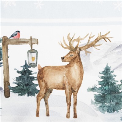 УЦЕНКА Набор столовый Этель "Forest animals" скатерть 150х220 +/-3см с ГМВО, салфетки 40х40см-12шт 7