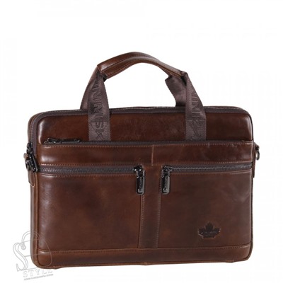 Портфель мужской кожаный 33773Z coffee Zinimsk