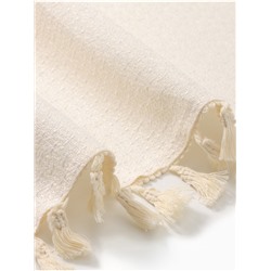 Скатерть «Этель», бежевая, с орнаментом, 140×140 см