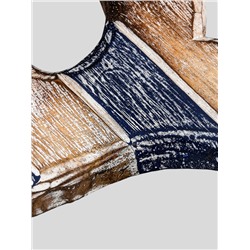 УЦЕНКА Вешалка "Кит" с 4 крючками, дерево 44х2х18 см, цв. синий