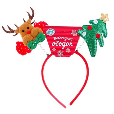 Ободок карнавальный «Новогодний», виды МИКС