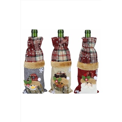 61121 Новогодний чехол на бутылку НАТАЛИ, 1205492