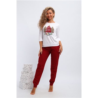 Пижама с брюками П162 Нарядные Ёлочки НАТАЛИ, 1214072