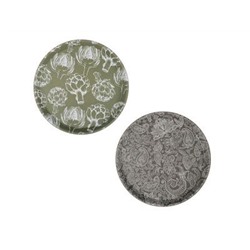 Поднос 27,5см круглый с антискользящим покрытием КАТАНИЯ 2 дизайна