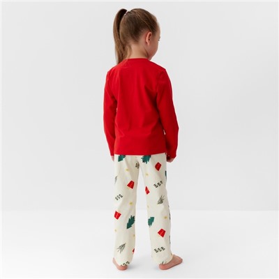 Пижама новогодняя детская KAFTAN Christmas tree, размер 36 (134-140 см)