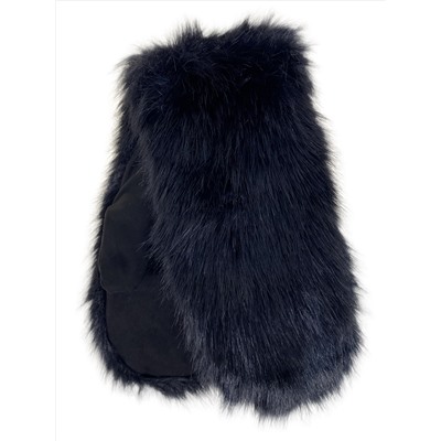 Зимние женские варежки,  цвет  черный