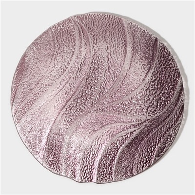 Тарелка «Драхна», d=21 см, стекло, бордовая