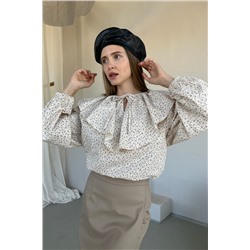 Блузка женская  DREAM072/03/Бежевый, коричневый