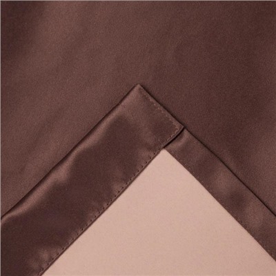 Штора блэкаут портьерная «Этель», 130×300 см, шоколадная