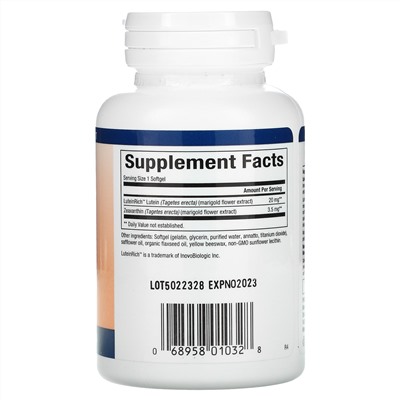 Natural Factors, Lutein, 20 mg, 60 Softgels