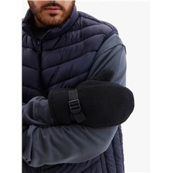 Варежки флисовые зимние мужские, размер 25 см, чёрные