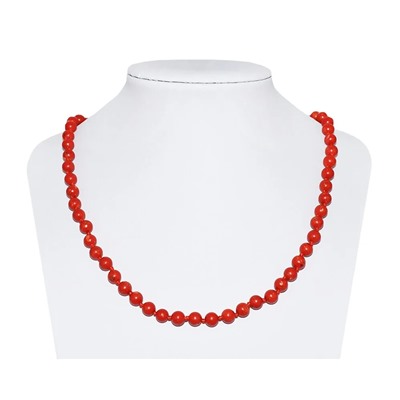 Бусы, коралл шар 6,0 губчатый красный Индонезия, КА-0103