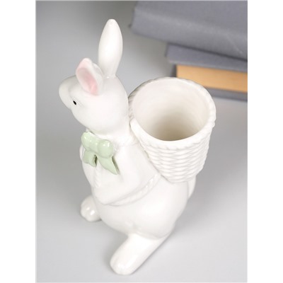 Фигурка Кролик кашпо 14 см / YZ019377 /уп 48/фарфор