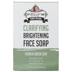 My Magic Mud, Clarifying Brightening Face Soap, French Green Clay, 3.75 oz (106.3 g)