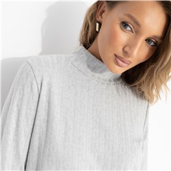 Платье из фактурного трикотажа, Неотразимый лук (серое)