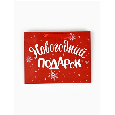 Пакет подарочный ламинированный «Новогодний подарок», MS 23×18×10 см