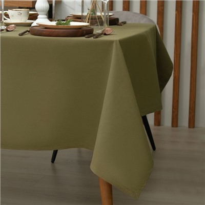 Скатерть «Этель» Kitchen 150×110 см, 100% хлопок, саржа 220 г/м², зелёная