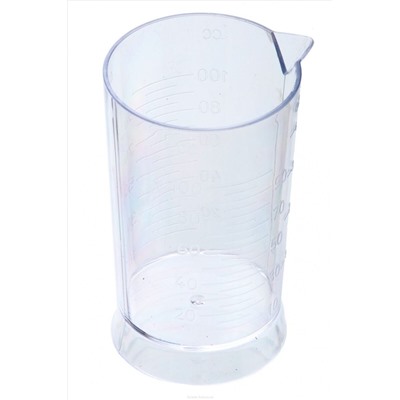 Dewal Стакан мерный с носиком Т-1251, пластик, прозрачный, 100 мл KRISTALLER, 1118496