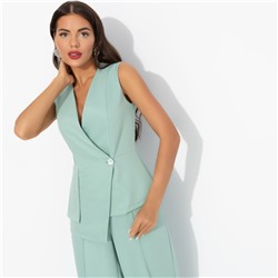 Жилет прямого силуэта, Стильный лидер (мятный)