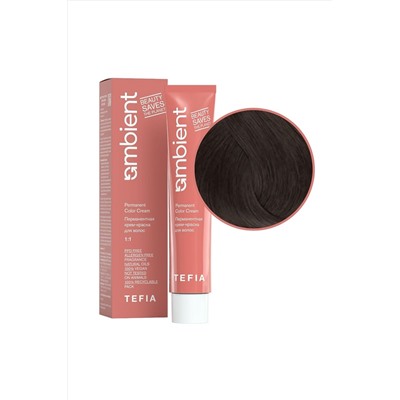 TEFIA Ambient 6.00 Перманентная крем-краска для волос / Темный блондин интенсивный натуральный, 60 мл KRISTALLER, 1128211