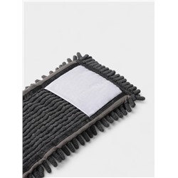 Насадка для плоской швабры «Доляна», 40×10 см, микрофибра букли, 80 г, серая