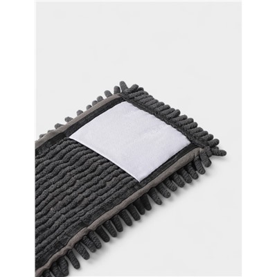 Насадка для плоской швабры «Доляна», 40×10 см, микрофибра букли, 80 г, серая