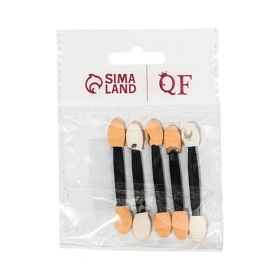 УЦЕНКА Набор аппликаторов для теней, двусторонние, 5 шт., 5 (±1) см, чёрный