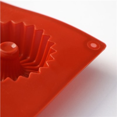 Форма для выпечки Доляна «Кекс», силикон, 29×17×2 см, 8 ячеек (5.8×2 см), цвет коричневый