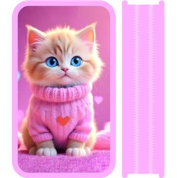 Пенал 4-х ств. 190х105 мм ПО-090 "РОЗОВЫЙ ПУШИСТИК" большой, тканевый торец Пчелка